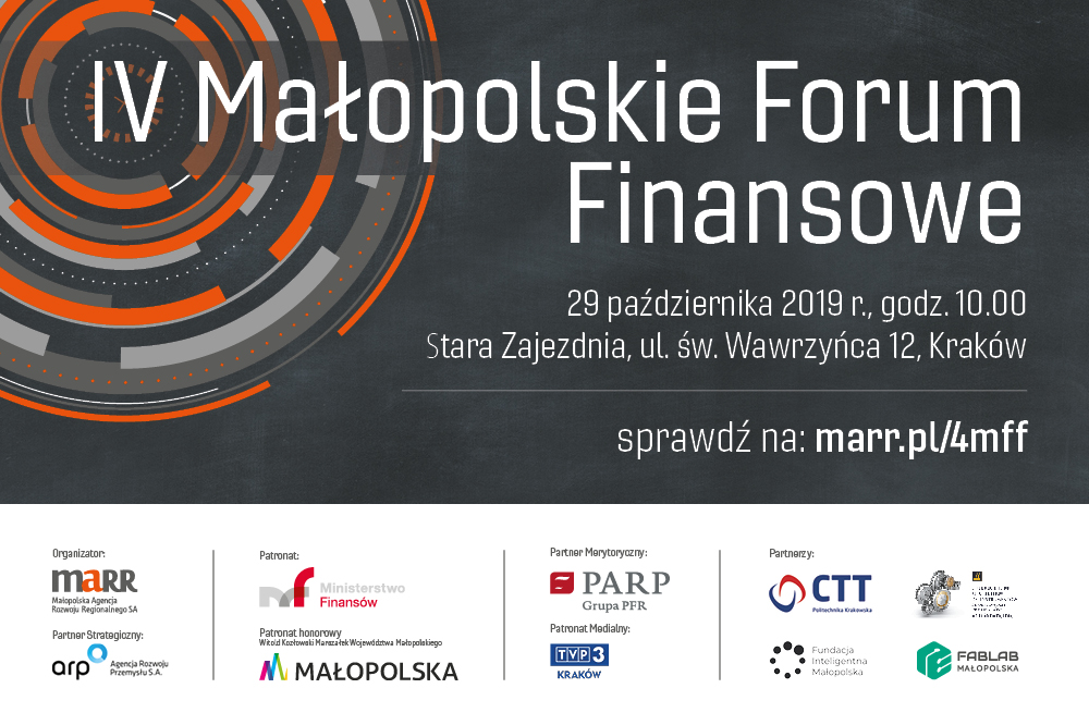 Zaproszenie na IV Małopolskie Forum Finansowe - 29 października 2019 r.